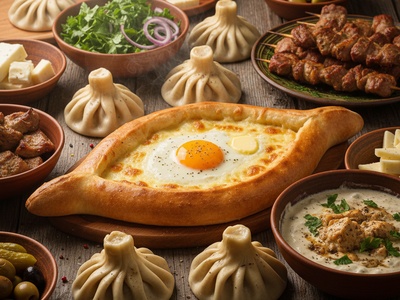 Грузинская кухня на заказ — хачапури и хинкали